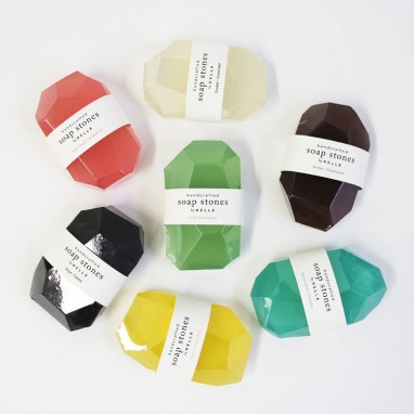 Soap Stones - Simple and clean is just what you get from the packaging of the beautiful Pelle soap stones. http://www.thedieline.com/blog/2014/4/23/pelle-soap-stones