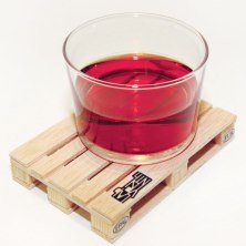 Pallet - Lift up your beverage with this pallet coaster. http://serialthriller.com/post/19588666617/coaster